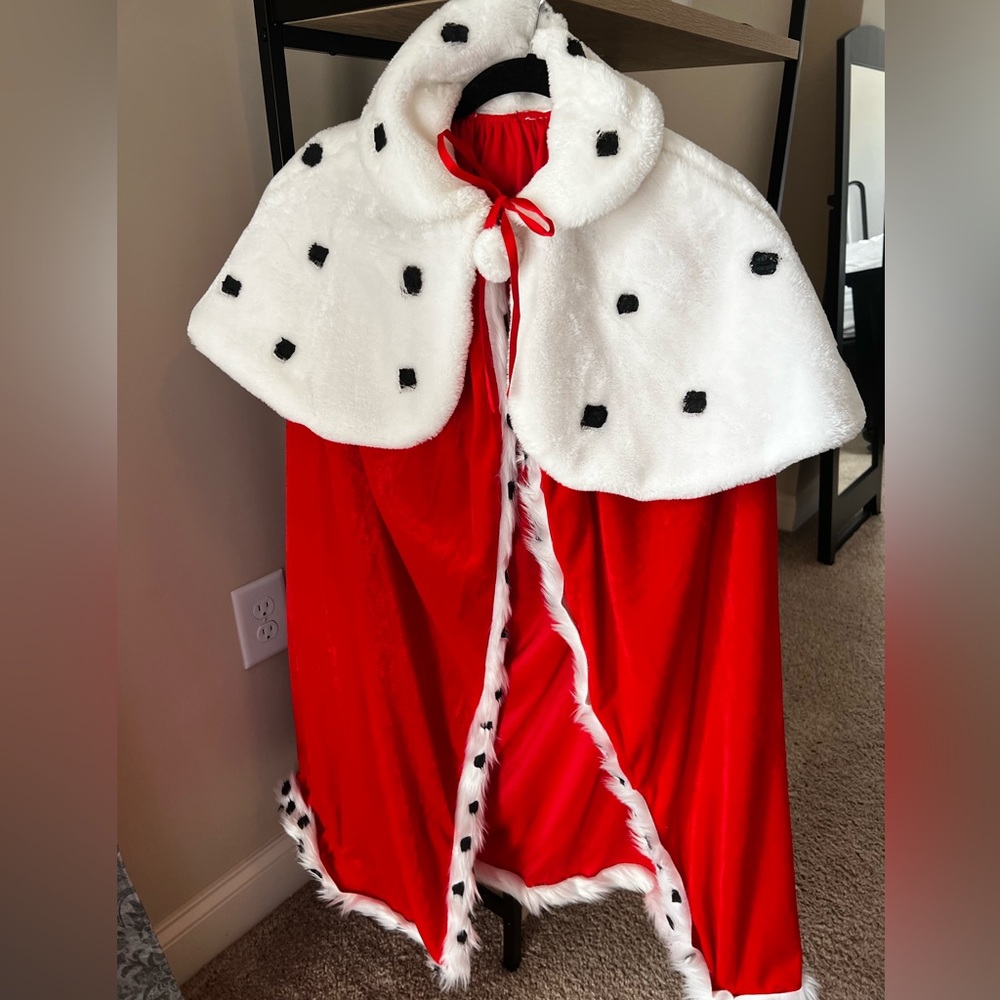 King George III Hamilton costume royalty robe and crown, Halloween, Youth
